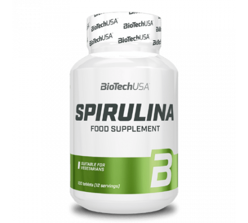 Спирулина, Spirulina, BioTechUSA, 100 таблеток