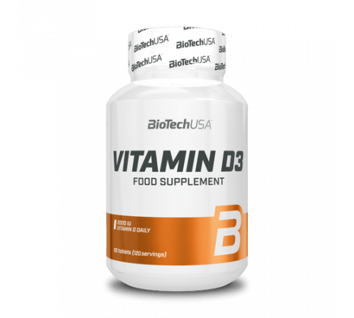 Витамин Д3, Vitamin D3, BioTechUSA, 120 таблеток
