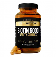 Биотин, Biotin, aTech Nutrition Premium, 60 желатиновых капсул