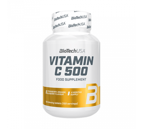 Витамин C, Vitamin C, BioTechUSA, 120 жевательных таблеток