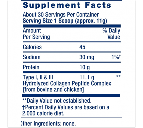 Пептиды коллагена, Collagen peptides for skin & joints, Life Extension, 343 г