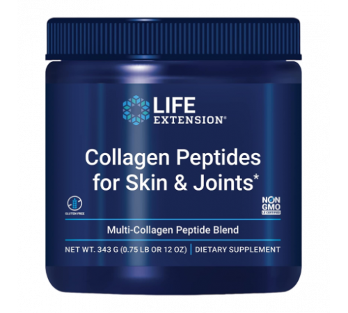 Пептиды коллагена, Collagen peptides for skin & joints, Life Extension, 343 г