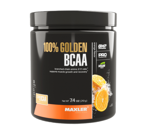 Аминокислотный комплекс БЦАА Апельсин, Golden BCAA Orange, Maxler, 210 г