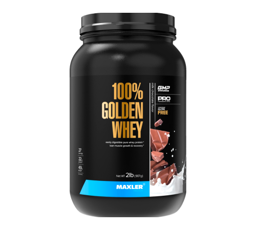 Сывороточный протеин Молочный шоколад, Golden Whey 2 lb Milk Chokolate, Maxler, 907 г