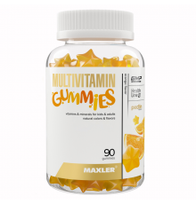 Мультивитаминный комплекс Апельсин, Multivitamin Gummies Orange, Maxler, 90 жевательных пастилок