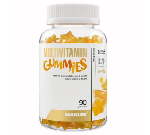 Мультивитаминный комплекс Апельсин, Multivitamin Gummies Orange, Maxler, 90 жевательных пастилок
