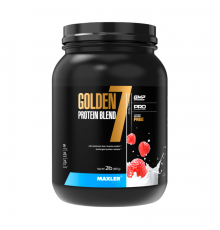 Протеин Клубника со сливками, Golden 7 Protein Blend 2 lb Strawberry, Maxler, 907 г