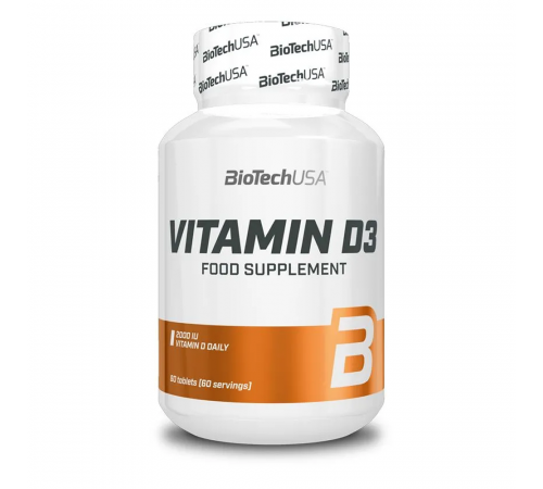 Витамин Д3, Vitamin D3, BioTechUSA, 60 таблеток