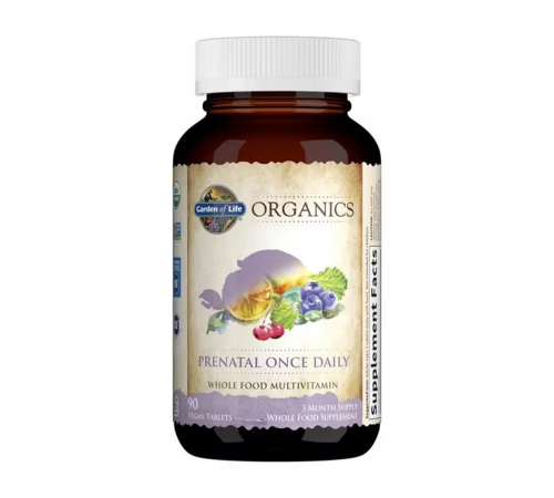 Витамины для беременных, MyKind Organics Prenatal Once Daily, Garden of life, 90 веганских таблеток