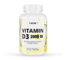 Витамин Д3, Vitamin D3, 1Win, 60 капсул