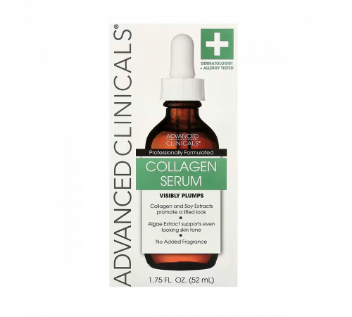 Коллагеновая сыворотка, Collagen Serum, Advanced Clinicals, 52 мл