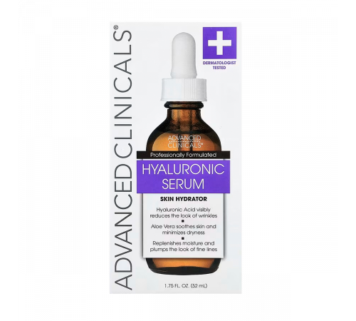 Гиалуроновая сыворотка, Hyaluronic Serum, Advanced Clinicals, 52 мл