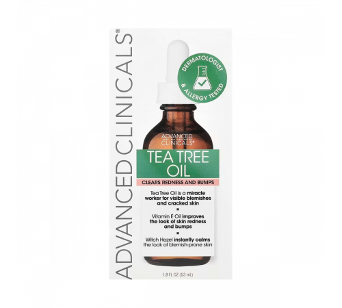 Масло чайного дерева, Tea Tree Oil, Advanced Clinicals, 53 мл