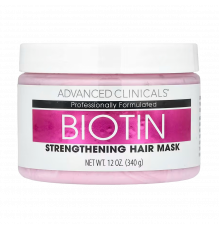 Укрепляющая маска для волос с биотином, Biotin Strengthening Hair Mask, Advanced Clinicals, 340 мл
