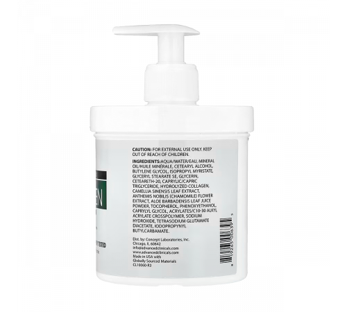 Коллагеновый восстанавливающий крем для лица, Collagen Skin Rescue Cream, Advanced Clinicals, 454 г