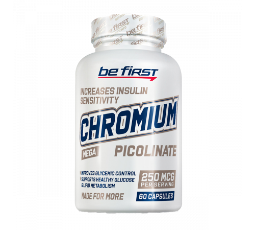 Пиколинат хрома, Chromium Picolinate, Be First, 60 капсул