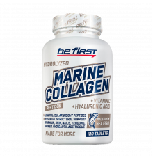 Морской коллаген с витамином С, Marine Collagen+hyaluronic acid+ Vitamin C, Be First, 120 таблеток