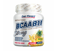 Аминокислотный комплекс БЦАА со вкусом Ананас, BCAA 8:1:1 Strong Powder, Be First, 250 г