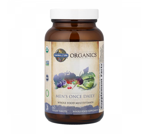 Мультивитамины для мужчин 40+, mykind Organic Men's Multi 40+, Garden of Life, 60 веганских таблеток