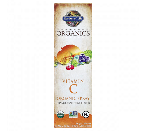 Органический спрей витамин C, mykind Organics Vitamin C Organic Spray, Garden of Life, 58 мл