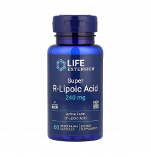 R-липоевая кислота, Super R-Lipoic Acid, Life Extension, 60 вегетарианских капсул