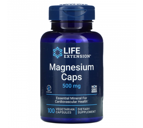 Магний, Magnesium caps, Life Extension, 100 капсул