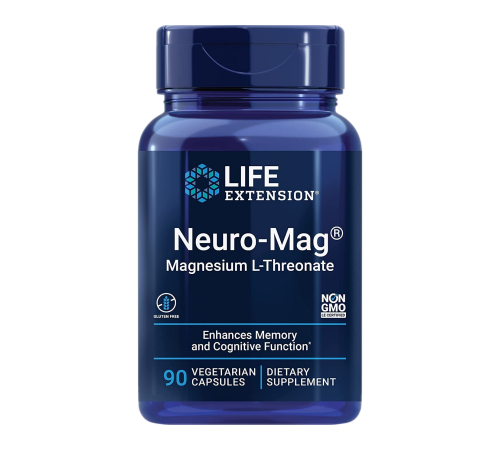 L-треонат магния, Neuro-mag Magnesium L-threonate, Life Extension, 90 вегетарианских капсул