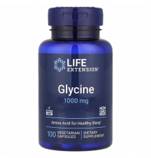Глицин, Glycine, Life Extension, 100 вегетарианских капсул