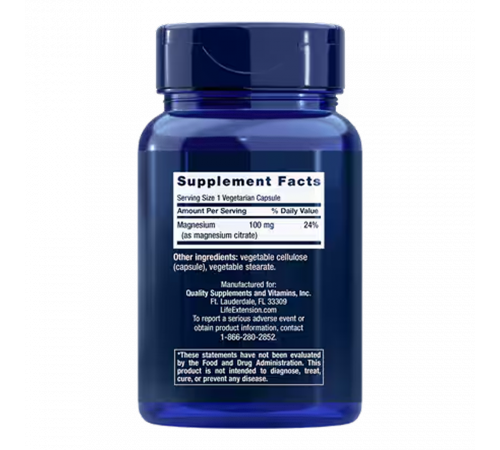 Цитрат Магния, Magnesium Citrate, Life Extension, 100 капсул