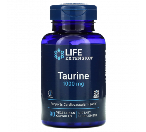 Таурин, Taurine, Life Extension, 90 капсул
