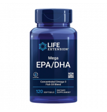 Мега ЭПК/ДГК, Mega EPA/DHA, Life Extension, 120 желатиновых капсул