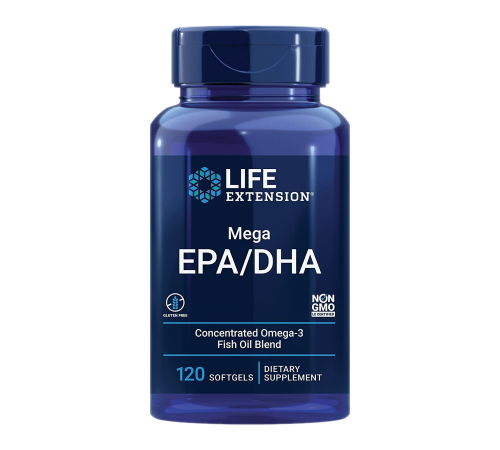 Мега ЭПК/ДГК, Mega EPA/DHA, Life Extension, 120 желатиновых капсул