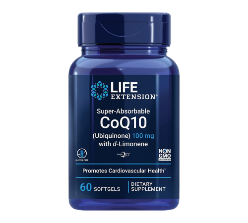 Суперабсорбируемый коэнзим Q10, Super-Absorbable Coq10, Life Extension, 60 капсул