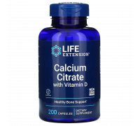 Цитрат кальция с витамином D3, Calcium Citrate with Vitamin D3, Life Extension, 200 капсул