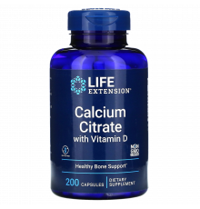 Цитрат кальция с витамином D3, Calcium Citrate with Vitamin D3, Life Extension, 200 капсул