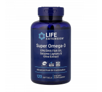 Супер Омега-3 с экстрактом оливы и семян кунжута, Super Omega-3 EPA/DHA Fish Oil, Sesame Lignans & Olive Extract, Life Extension, 120 таблеток