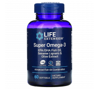 Супер омега-3, Super Omega-3, Life Extension, 60 таблеток