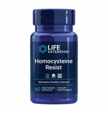 Гомоцистеин резистентный, Homocysteine Resist, Life Extension, 60 вегетарианских капсул