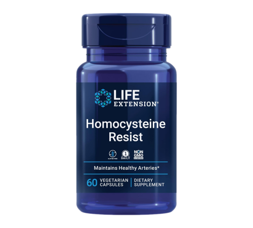 Гомоцистеин резистентный, Homocysteine Resist, Life Extension, 60 вегетарианских капсул