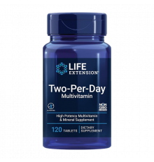 Мультивитамины для приема два раза в день, Two-Per-Day Multivitamin, Life Extension, 120 таблеток