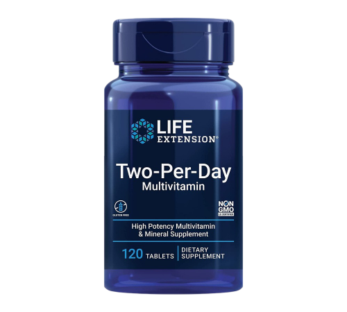 Мультивитамины для приема два раза в день, Two-Per-Day Multivitamin, Life Extension, 120 таблеток