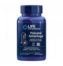 Комплекс витаминов и минералов для беременных и кормящих мам, Prenatal Advantage, Life Extension, 120 капсул