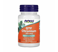 Хром, GTF Chromium, Now Foods, 100 таблеток