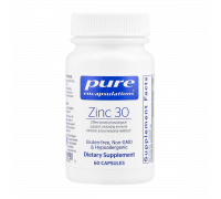 Цинк, Zinc, Pure Encapsulations, 60 капсул
