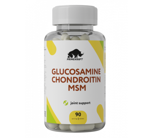 Глюкозамин хондроитин МСМ, Glucosamine chondroitin MSM, Prime Kraft, 90 таблеток