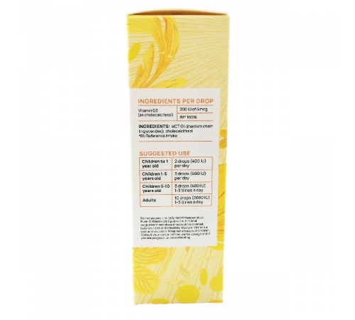 Витамин D3, Vitamin D3, PURE+S, 50 мл