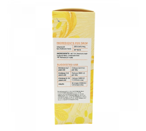 Витамин D3, Vitamin D3, PURE+S, 100 мл