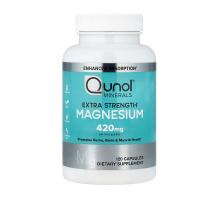Магний, Extra Strength Magnesium, Qunol, 120 капсул