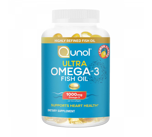 Омега-3, Omega-3 Softgels, Qunol, 120 капсул
