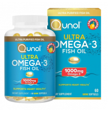 Омега-3, Omega-3 Mini Softgels, Qunol, 60 капсул